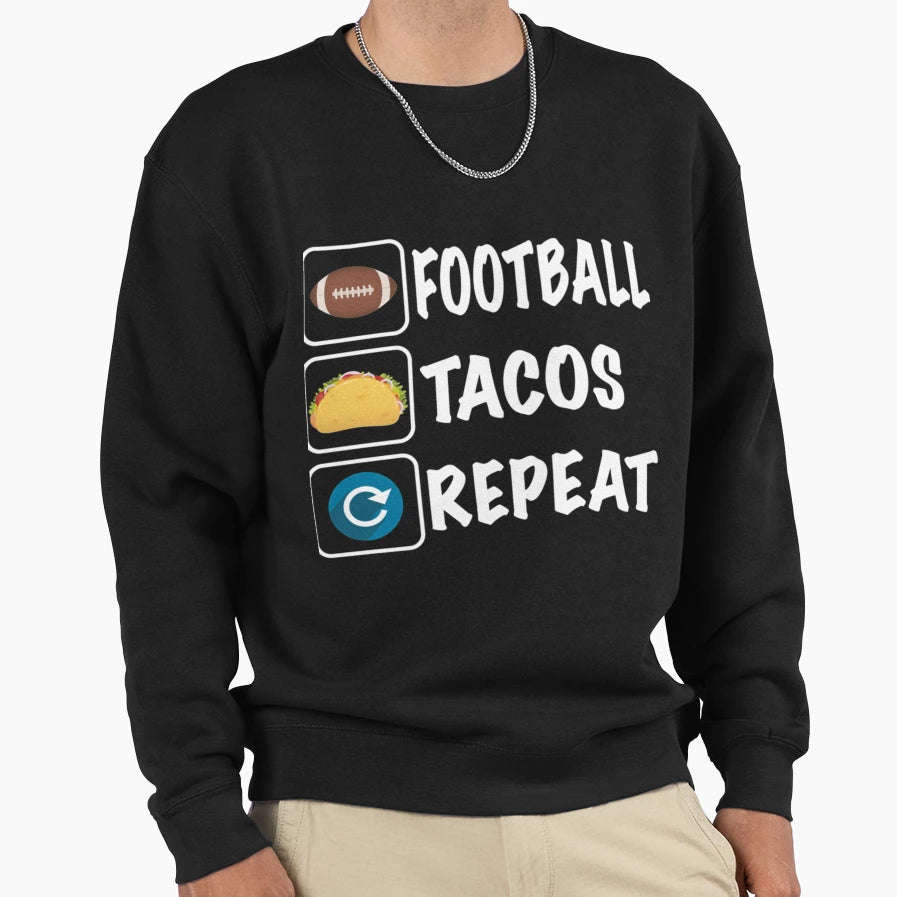 Football And Tacosss T-Shirt - Fun Novelty Design for Adults - T-Shirt, Sweatshirt, Hoodie