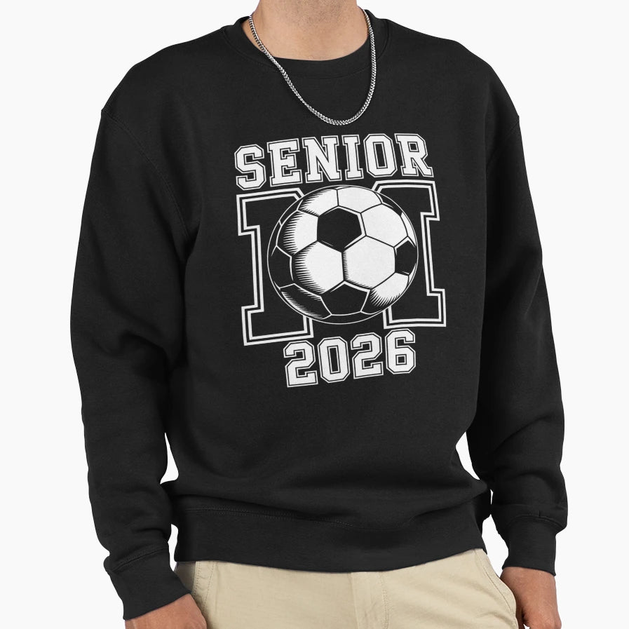 Senior Mom 2026 Soccer Class 2026 Sweatshirt - Graphic Print for Adults - T-Shirt, Sweatshirt, Hoodie