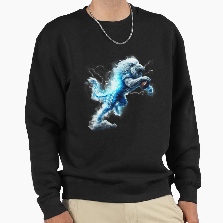 Lions American Football Lightning Funny T-Shirt - Streetwear Style Unisex - T-Shirt, Sweatshirt, Hoodie