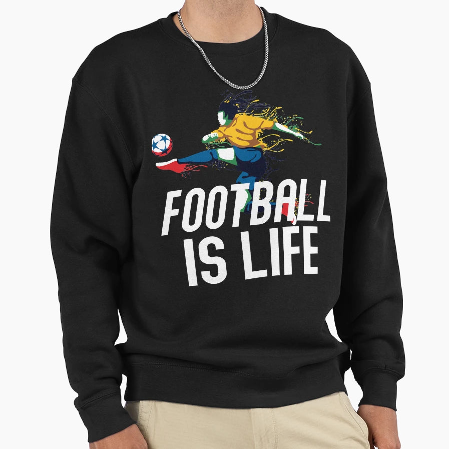 Who Loves Anime Football Is Life Sweatshirt - Streetwear Style Unisex - T-Shirt, Sweatshirt, Hoodie