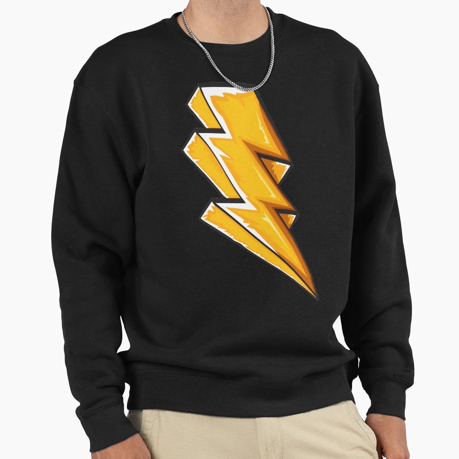 High Voltage Cartoon Flash Sweatshirt - Fun Novelty Design for Adults - T-Shirt, Sweatshirt, Hoodie