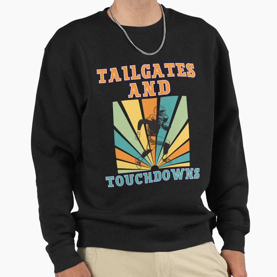Tailgates Touchdowns Football Sport T-Shirt - Aesthetic Graphic for Adults - T-Shirt, Sweatshirt, Hoodie
