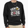 Class 2026 Senior Year Football Sweatshirt - Aesthetic Graphic for Adults - T-Shirt, Sweatshirt, Hoodie