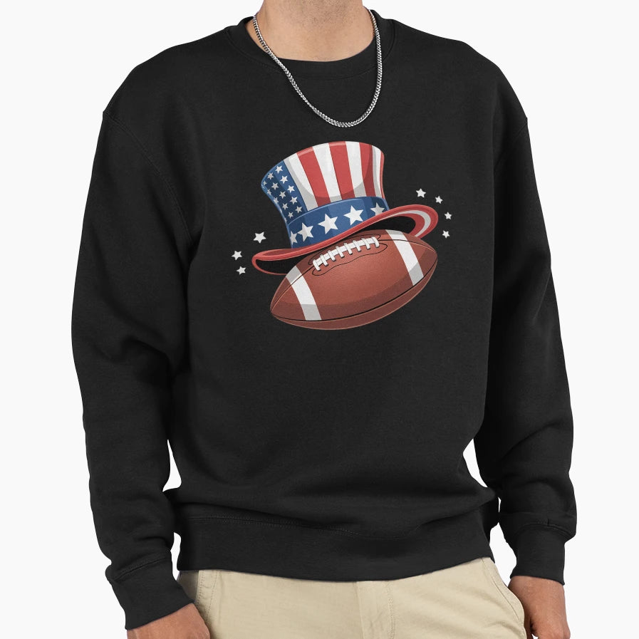 4Th July Football Player Sweatshirt - Minimalist Print Men Women - T-Shirt, Sweatshirt, Hoodie