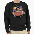 Purple Yellow Gold Football Sweatshirt - Casual Everyday Wear for Adults - T-Shirt, Sweatshirt, Hoodie
