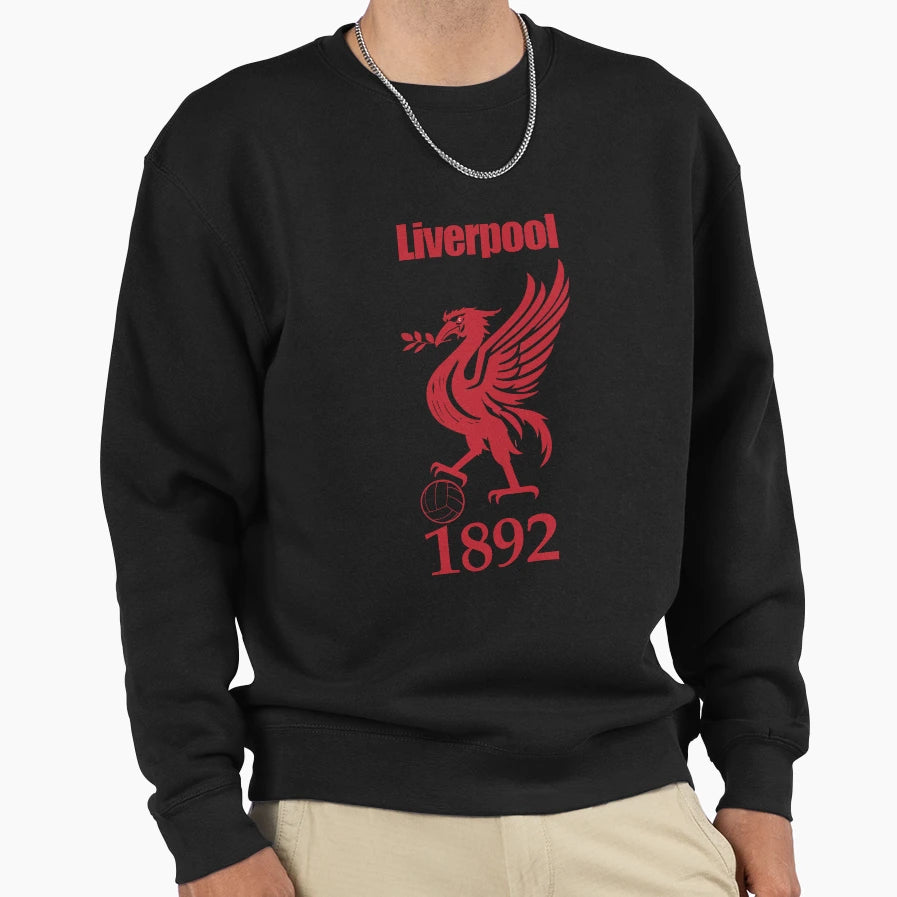 Liverpool Red Bird 1892 Football Sweatshirt - Fun Novelty Design for Adults - T-Shirt, Sweatshirt, Hoodie