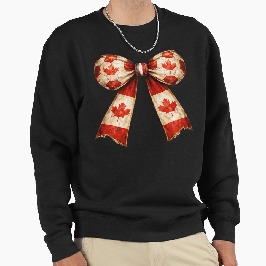 Canada Patriotic Coquette Flag Sweatshirt - Minimalist Print Men Women - T-Shirt, Sweatshirt, Hoodie
