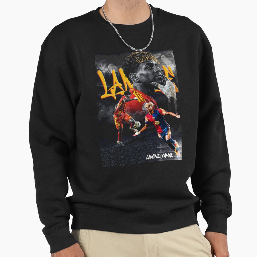 Lamine Yamal Sweatshirt - Fun Novelty Design for Adults - T-Shirt, Sweatshirt, Hoodie