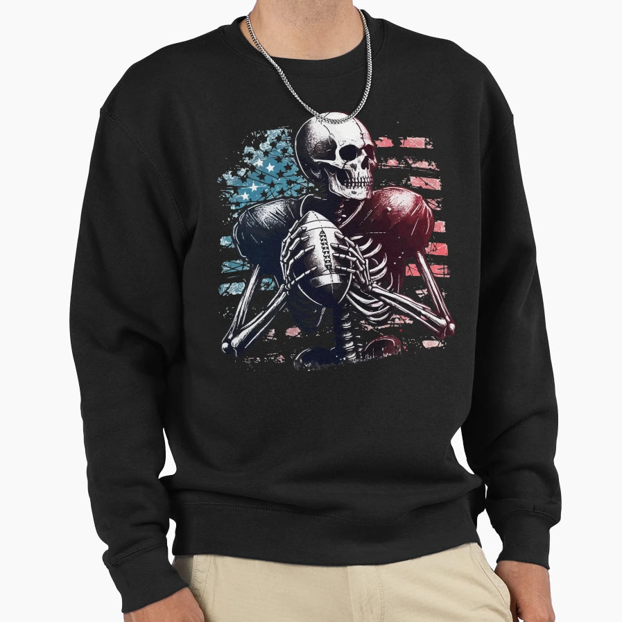 Spooky Halloween Skeleton Sweatshirt - Casual Everyday Wear Unisex - T-Shirt, Sweatshirt, Hoodie