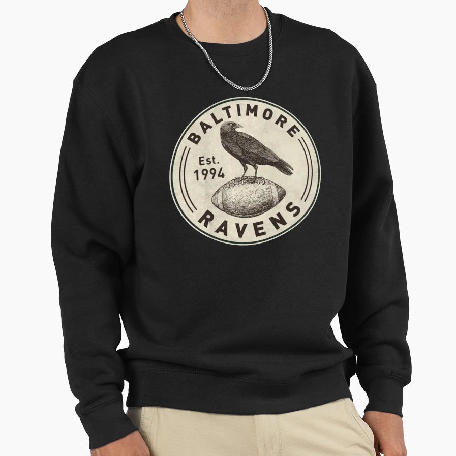 Baltimore Ravens Sweatshirt - Custom Art Print for Adults - T-Shirt, Sweatshirt, Hoodie
