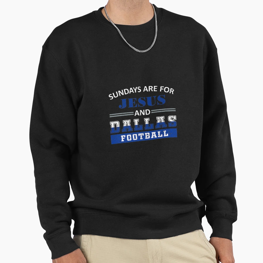 Sunday Jesus And Dallas Christian T-Shirt - Fun Novelty Design for Adults - T-Shirt, Sweatshirt, Hoodie