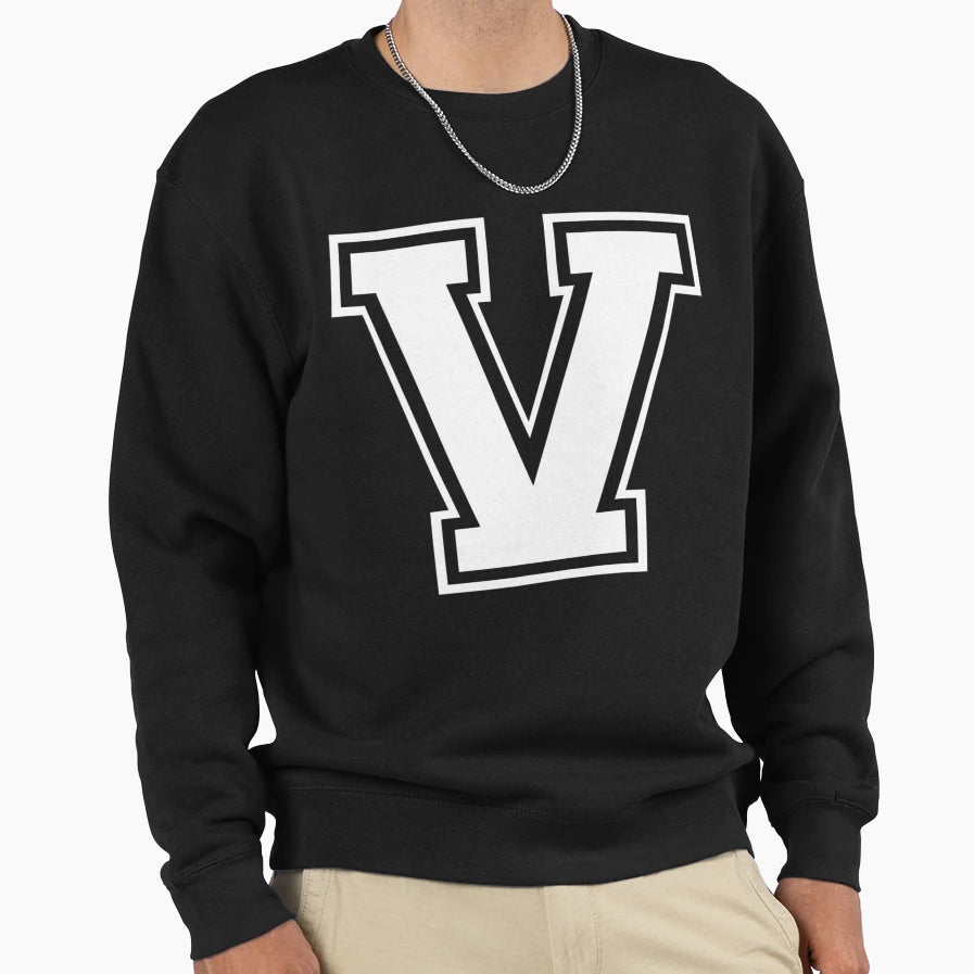 Letter V Alphabet Sweatshirt - Graphic Print Unisex - T-Shirt, Sweatshirt, Hoodie