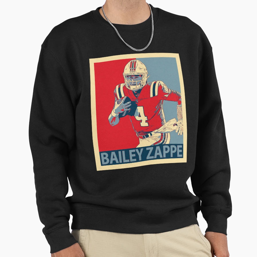 Bailey Zappe Sweatshirt - Custom Art Print Unisex - T-Shirt, Sweatshirt, Hoodie