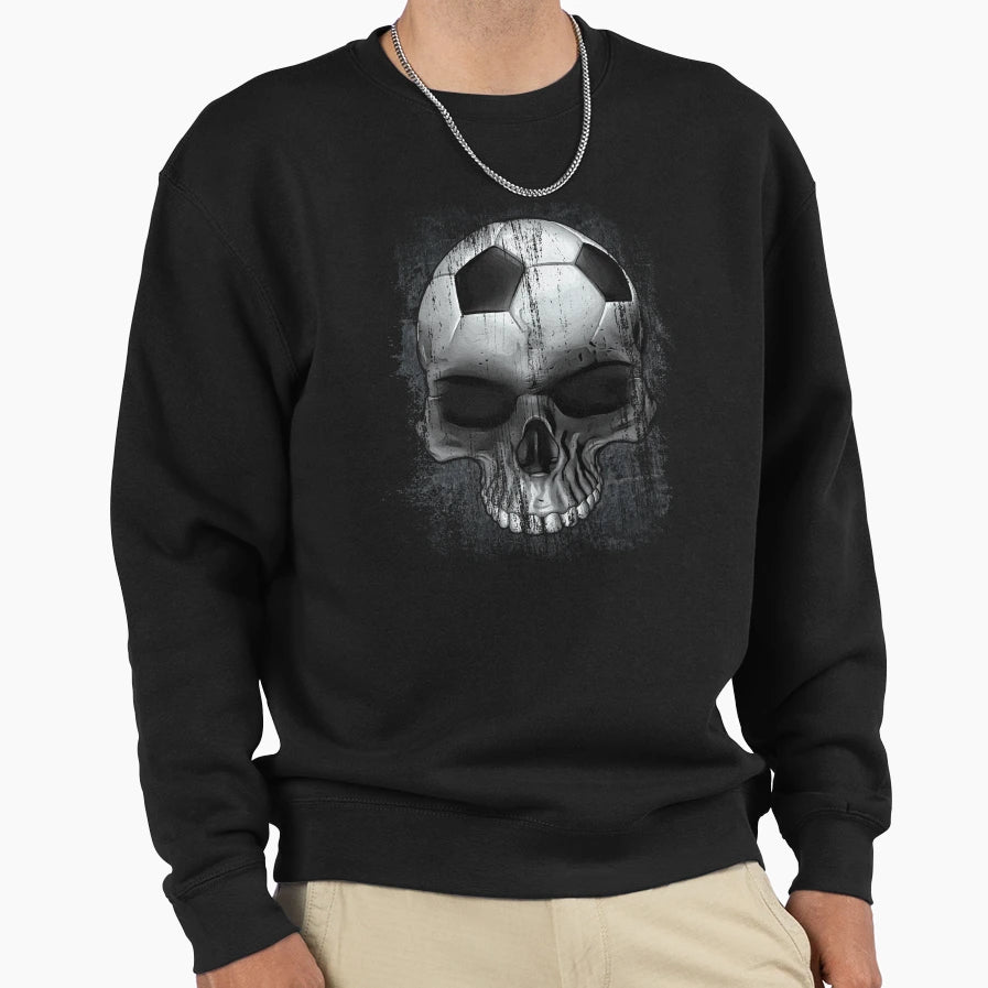 Football Soccer Skull Sweatshirt - Custom Art Print Unisex - T-Shirt, Sweatshirt, Hoodie