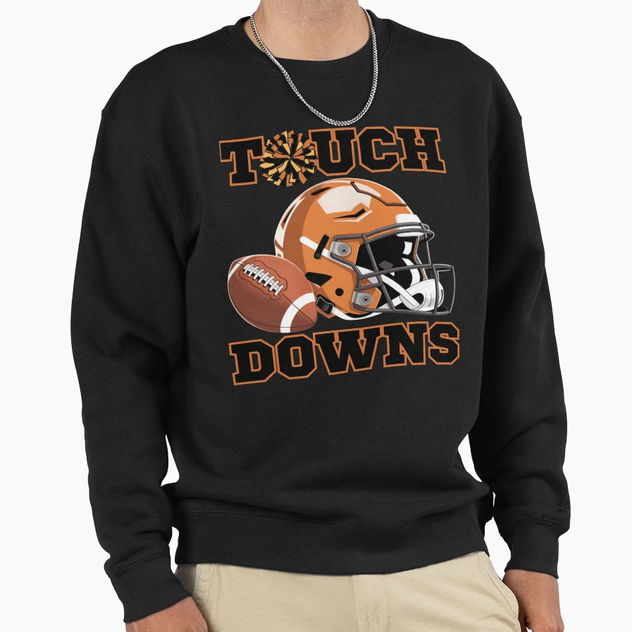 Orange Black Vibe Football Game Sweatshirt - Novelty Apparel for Adults - T-Shirt, Sweatshirt, Hoodie