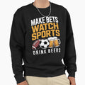 Sport Lovers Funny Drinking Beers Sweatshirt - Graphic Print Men Women - T-Shirt, Sweatshirt, Hoodie