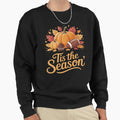 Tis Season Pumpkin Football Coffee Sweatshirt - Graphic Print Men Women - T-Shirt, Sweatshirt, Hoodie