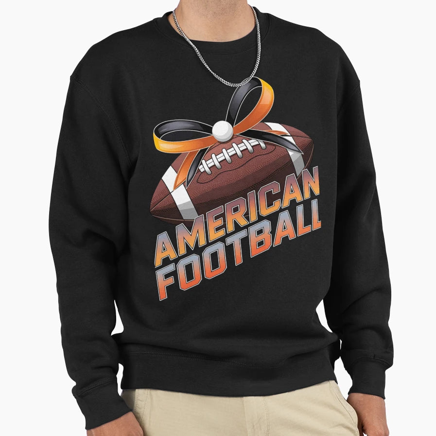 Coquette Football Lets American Sweatshirt - Custom Art Print Men Women - T-Shirt, Sweatshirt, Hoodie