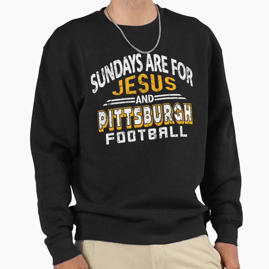 Pittsburgh Pro Football And Jesus Sweatshirt - Custom Art Print Men Women - T-Shirt, Sweatshirt, Hoodie