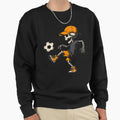Skeleton Playing Soccer Halloween Sweatshirt - Fun Novelty Design Men Women - T-Shirt, Sweatshirt, Hoodie