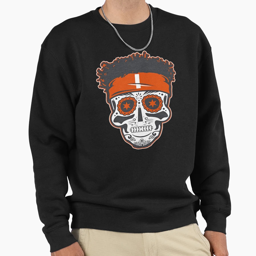 Justin Fields Sugar Skull T-Shirt - Trendy Graphic Men Women - T-Shirt, Sweatshirt, Hoodie