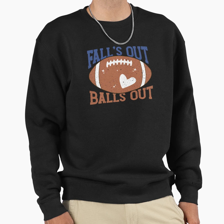 Fall Football Season Typography Sweatshirt - Trendy Graphic Men Women - T-Shirt, Sweatshirt, Hoodie