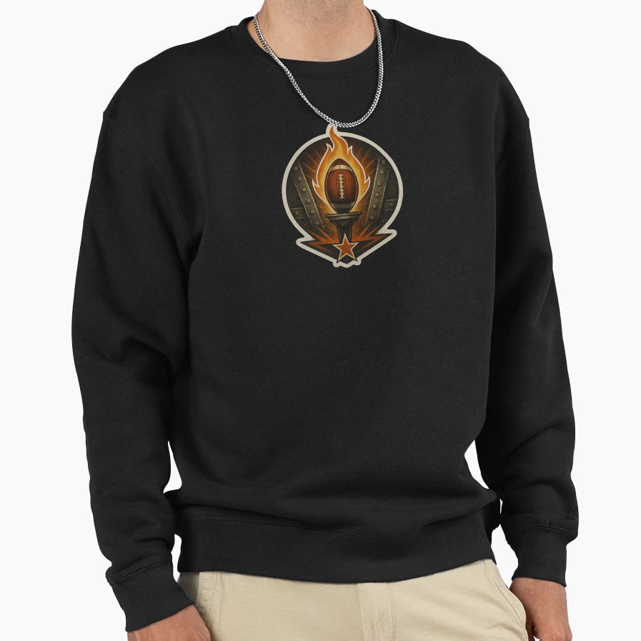 Industrial Cleveland Flame Sweatshirt - Graphic Print Unisex - T-Shirt, Sweatshirt, Hoodie