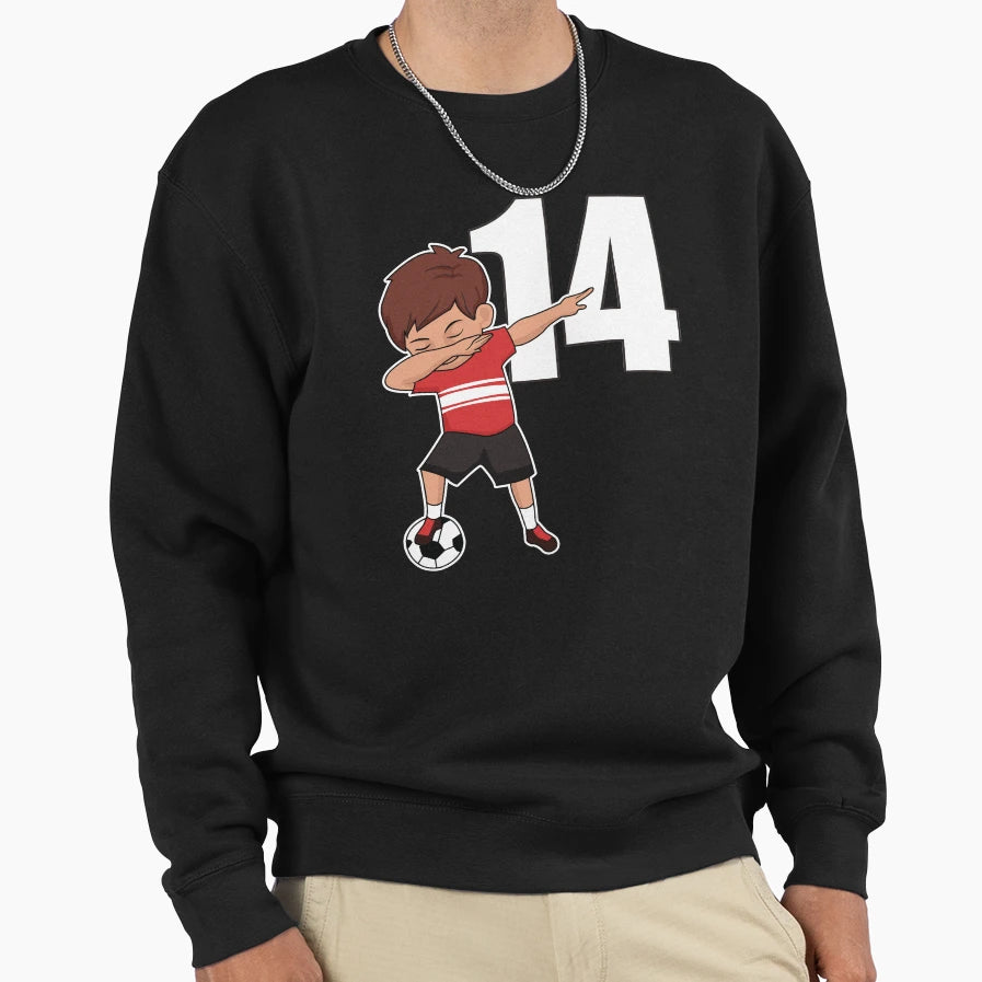 Awesome Soccer Player Number 14 Sweatshirt - Novelty Apparel for Adults - T-Shirt, Sweatshirt, Hoodie