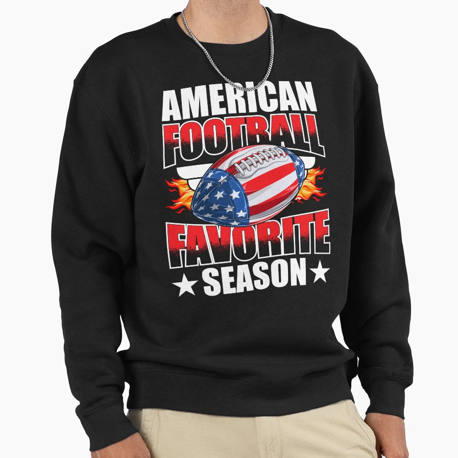 American Football Favorite Season T-Shirt - Fun Novelty Design for Adults - T-Shirt, Sweatshirt, Hoodie