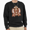 American Football Ball And Bow Sweatshirt - Fun Novelty Design Men Women - T-Shirt, Sweatshirt, Hoodie
