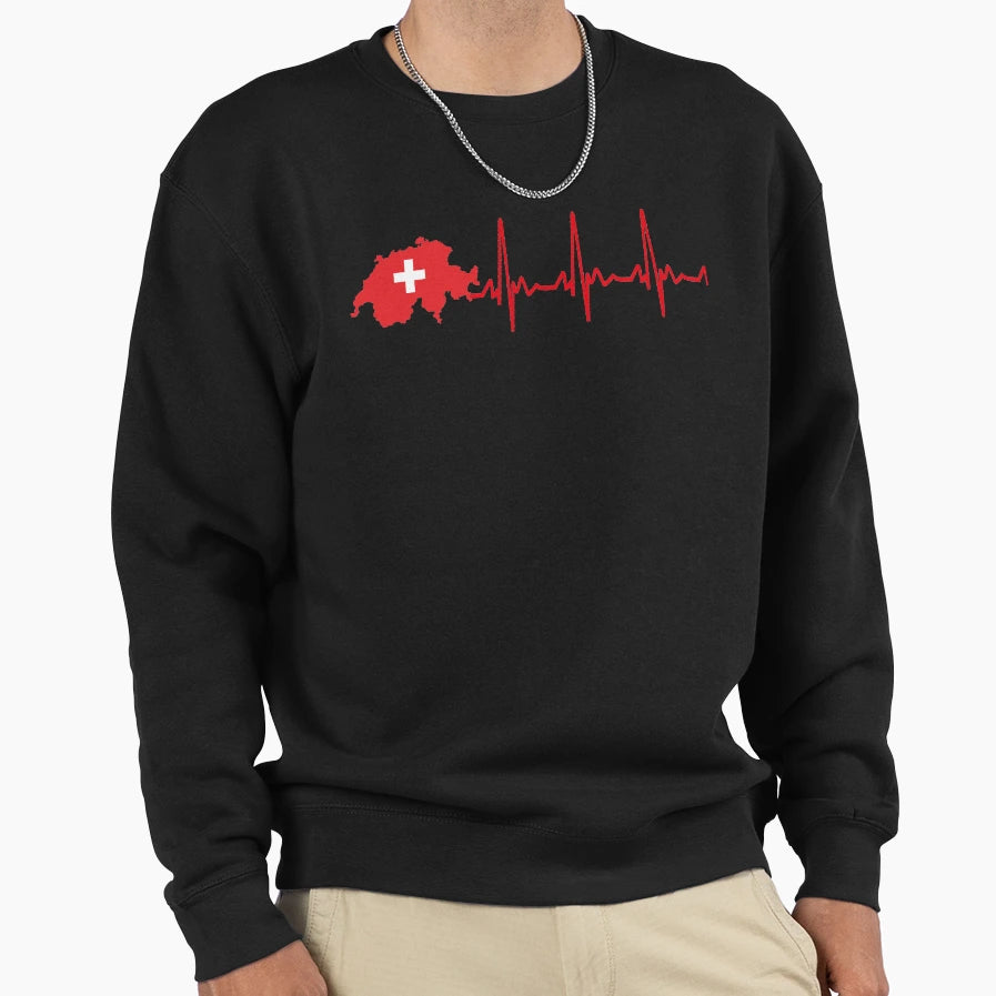 Heartbeat Switzerland Lover Gifts T-Shirt - Streetwear Style Men Women - T-Shirt, Sweatshirt, Hoodie