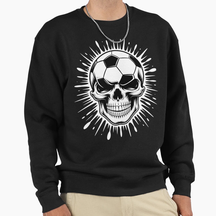 Halloween Soccer Ball Skull Sport All Sweatshirt - Minimalist Print Unisex - T-Shirt, Sweatshirt, Hoodie