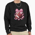 Coquette Bow Football Player Sweatshirt - Minimalist Print for Adults - T-Shirt, Sweatshirt, Hoodie