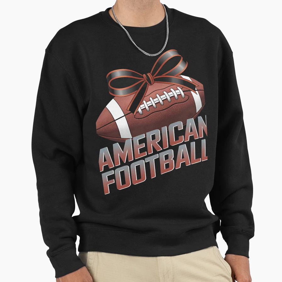 Coquette Football Lets American Sweatshirt - Custom Art Print for Adults - T-Shirt, Sweatshirt, Hoodie