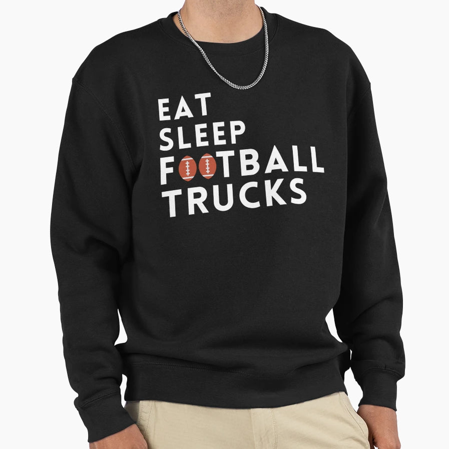 Eat Sleep Football Great Gift Sweatshirt - Custom Art Print Unisex - T-Shirt, Sweatshirt, Hoodie