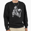 Football Skeleton Warrior Sweatshirt - Casual Everyday Wear Men Women - T-Shirt, Sweatshirt, Hoodie