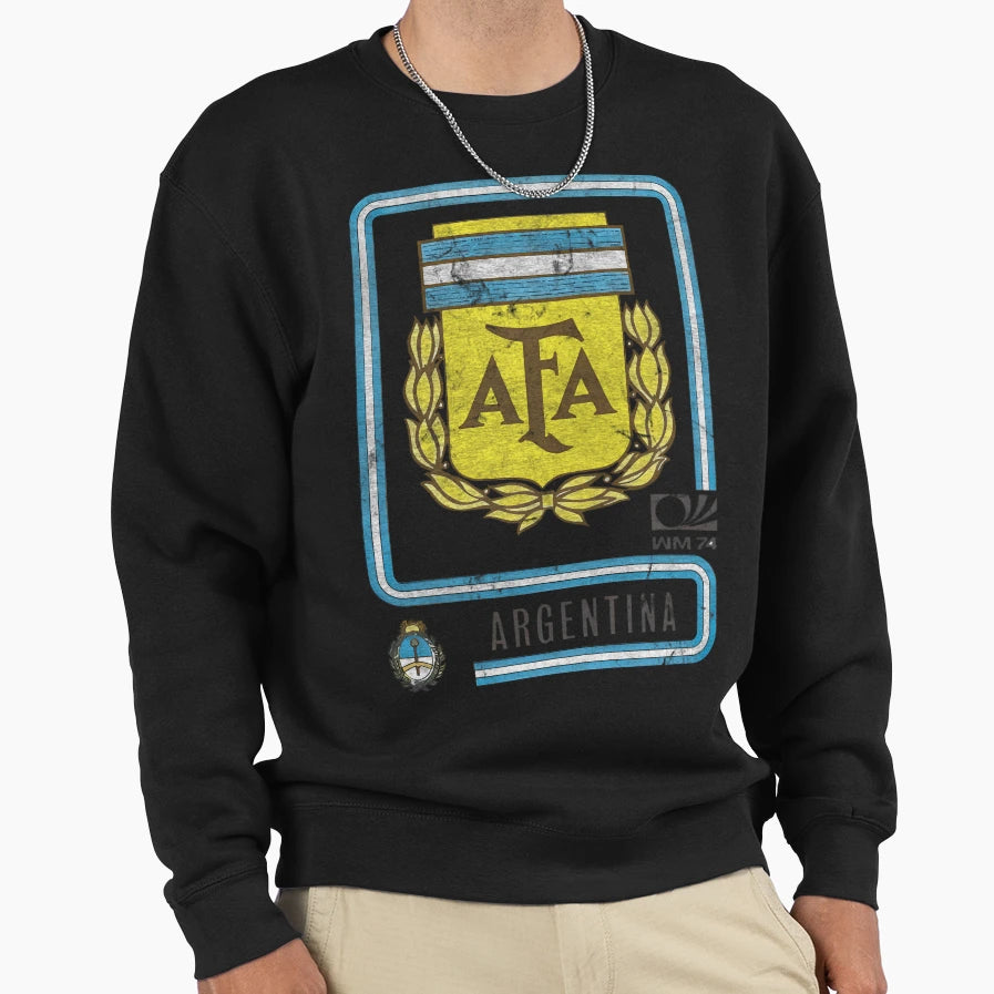 Argentina 70S Faded Soccer 1 Sweatshirt - Unique Graphic for Adults - T-Shirt, Sweatshirt, Hoodie