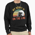 My Heart Is Line Football Offense Sweatshirt - Graphic Print for Adults - T-Shirt, Sweatshirt, Hoodie