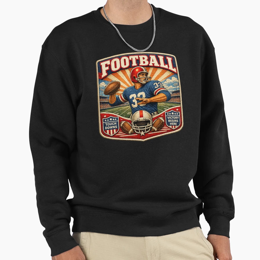 Football Sweatshirt - Graphic Print for Adults - T-Shirt, Sweatshirt, Hoodie