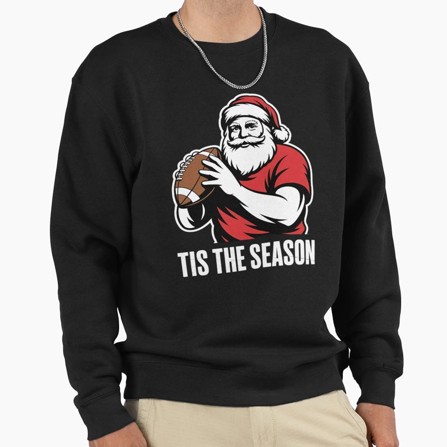 Football Santa Claus Sweatshirt - Custom Art Print Men Women - T-Shirt, Sweatshirt, Hoodie