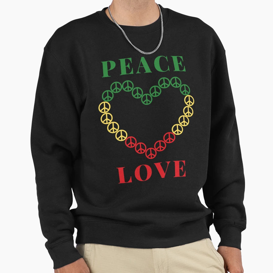 Peace And Love Sweatshirt - Aesthetic Graphic Unisex - T-Shirt, Sweatshirt, Hoodie