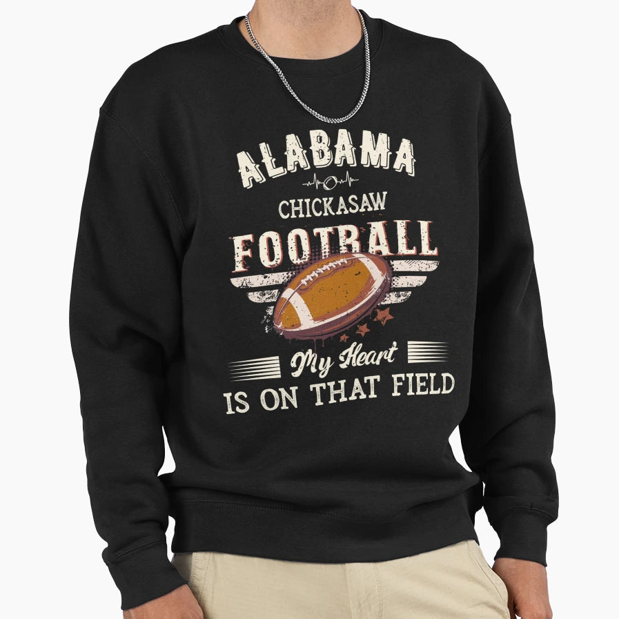 Alabama Chickasaw American Football Sweatshirt - Trendy Graphic for Adults - T-Shirt, Sweatshirt, Hoodie