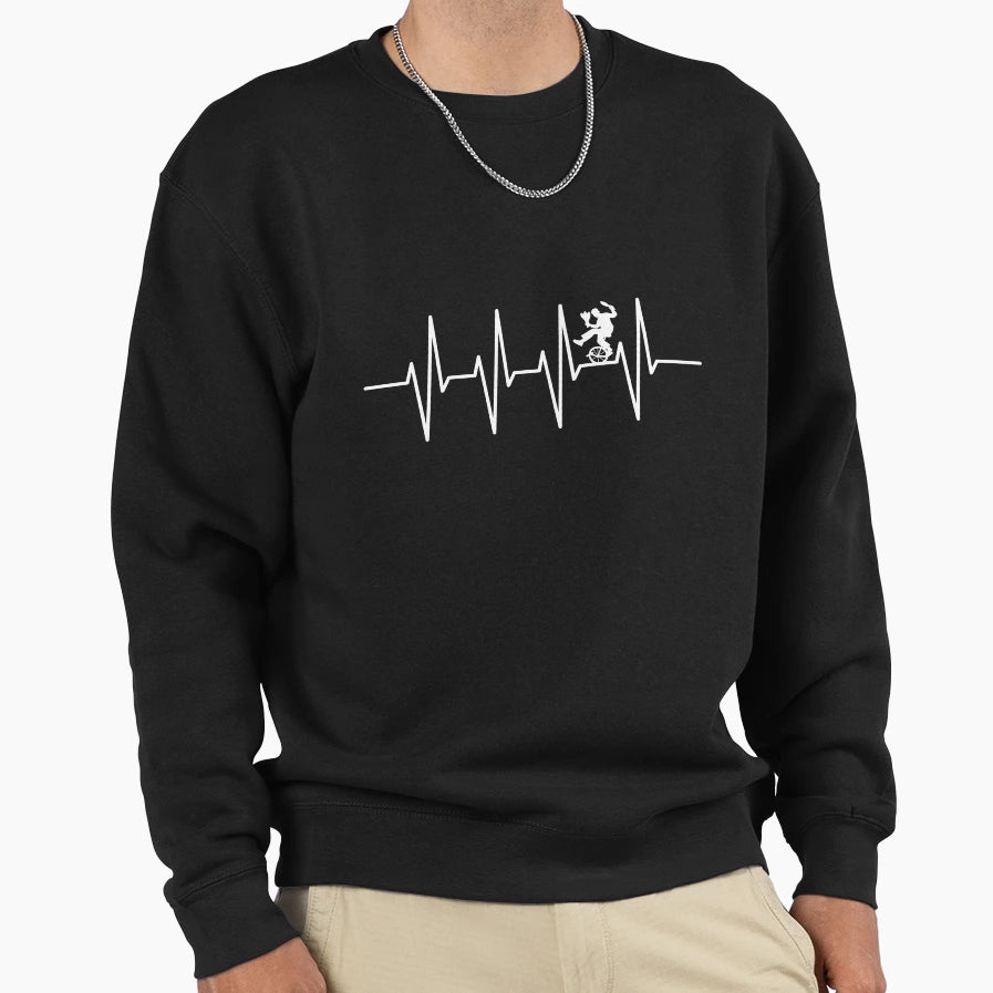 Juggling Juggler Heartbeat Ekg Clubs Sweatshirt - Novelty Apparel Unisex - T-Shirt, Sweatshirt, Hoodie