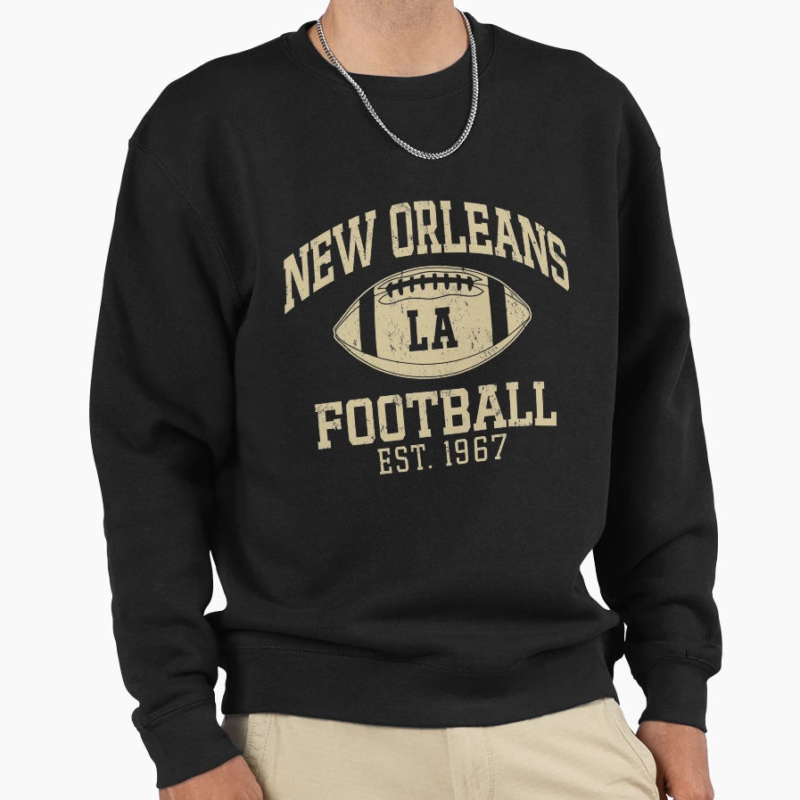 New Orleans Football Team Louisiana Sweatshirt - Graphic Print Men Women - T-Shirt, Sweatshirt, Hoodie