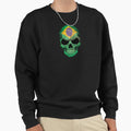 Brazilian Flag Skull Sweatshirt - Minimalist Print Unisex - T-Shirt, Sweatshirt, Hoodie