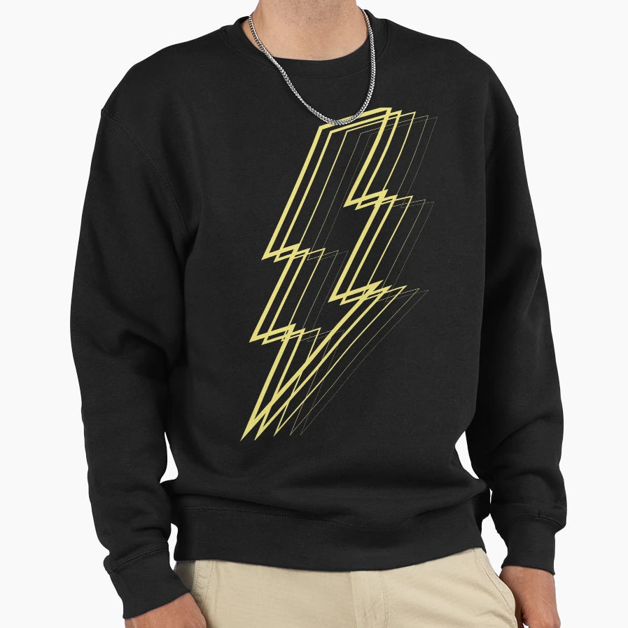 Yellow Lightning Sweatshirt - Fun Novelty Design Unisex - T-Shirt, Sweatshirt, Hoodie