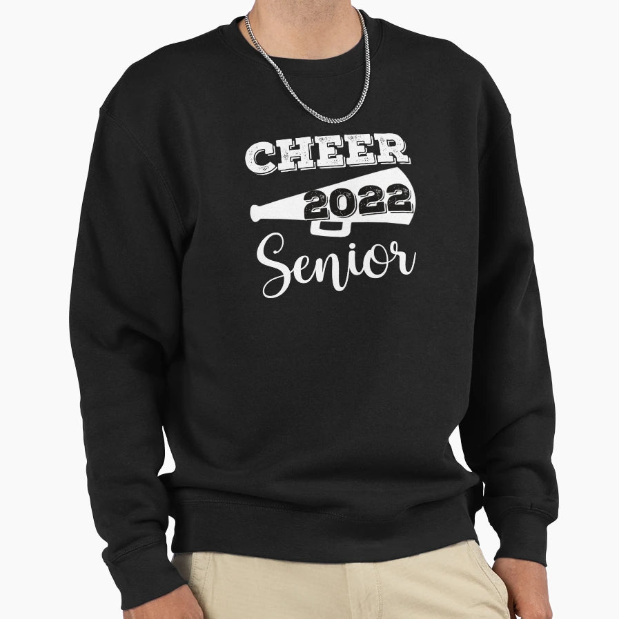 Senior 2022 Cheer Cheerleader Sweatshirt - Custom Art Print Men Women - T-Shirt, Sweatshirt, Hoodie