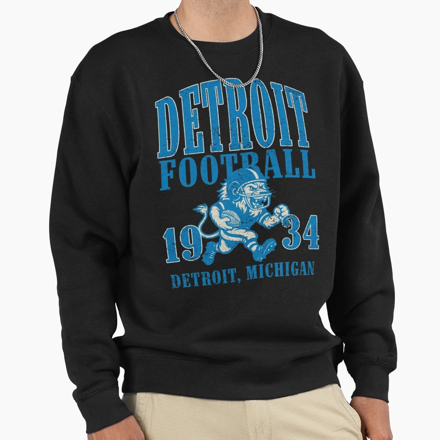 Football Detroit Lions Sweatshirt - Novelty Apparel Men Women - T-Shirt, Sweatshirt, Hoodie