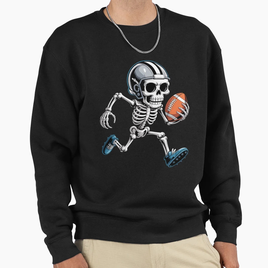 American Football Skeleton Football Sweatshirt - Unique Graphic Men Women - T-Shirt, Sweatshirt, Hoodie