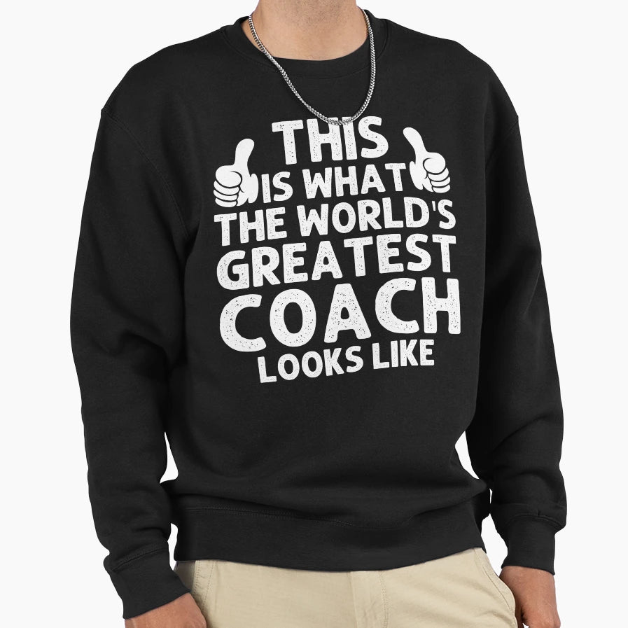 Best Coach Ever Sweatshirt - Minimalist Print for Adults - T-Shirt, Sweatshirt, Hoodie
